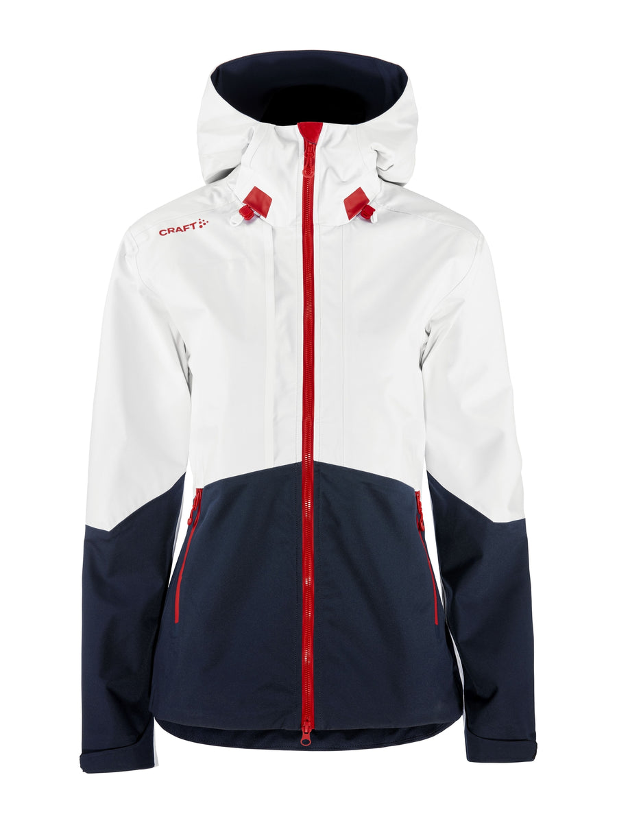 Craft NOR Block Shell Jacket – dame – Hvit / Blaze, forside