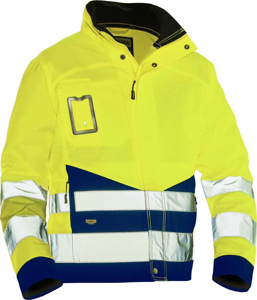 Jobman 1231 Håndverksjakke varsel – Yellow/Navy