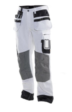 Jobman 2171 Trouser White Line – White/Black