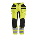 Jobman 2240 HV Håndverksbukse Stretchpanel – Yellow/Black
