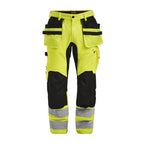 Jobman 2240 HV Håndverksbukse Stretchpanel – Yellow/Black