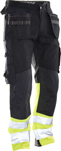 Jobman 2297 HV Bukse kl1 – Black/Yellow