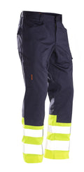 Jobman 2314 HV Servicebukse Kl 1 – Navy/Yellow