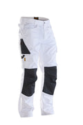 Jobman 2321 Poly Cotton Work Trousers – white/black