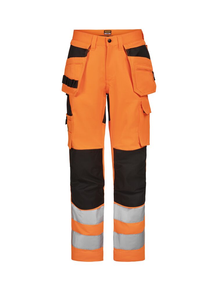 Jobman 2379 Håndtveksbukse stretch Varsel – Orange/Black
