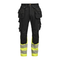 Jobman 2392 Craftsman trousers stretch Hi-Vis – Black/Yellow