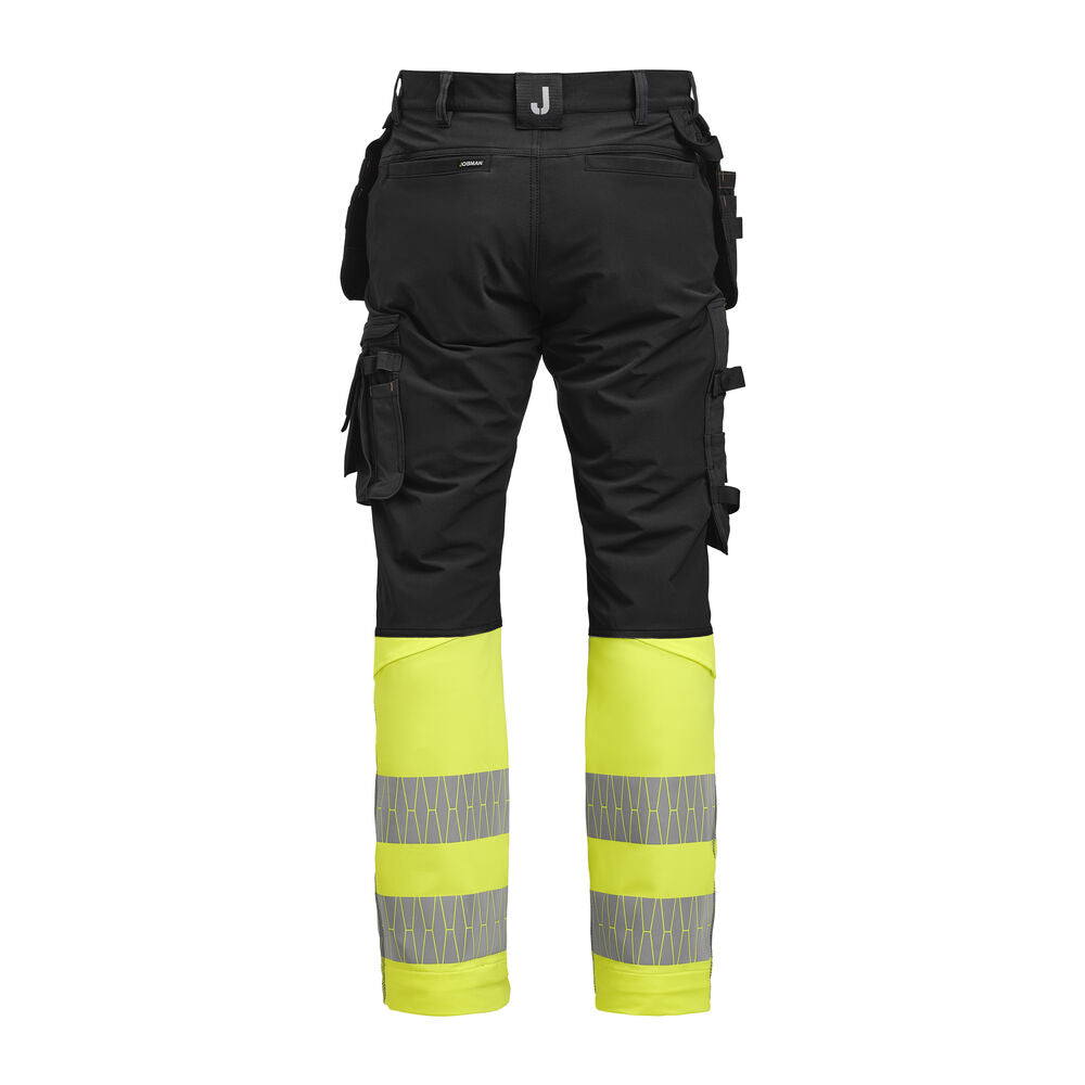 Jobman 2392 Craftsman trousers stretch Hi-Vis – bakside