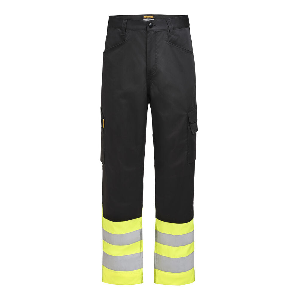 Jobman 2416 Women's Service Trousers Hi-Vis – Black/Yellow