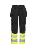 Jobman 2514 Håndtveksbukse stretch Varsel – Black/Yellow
