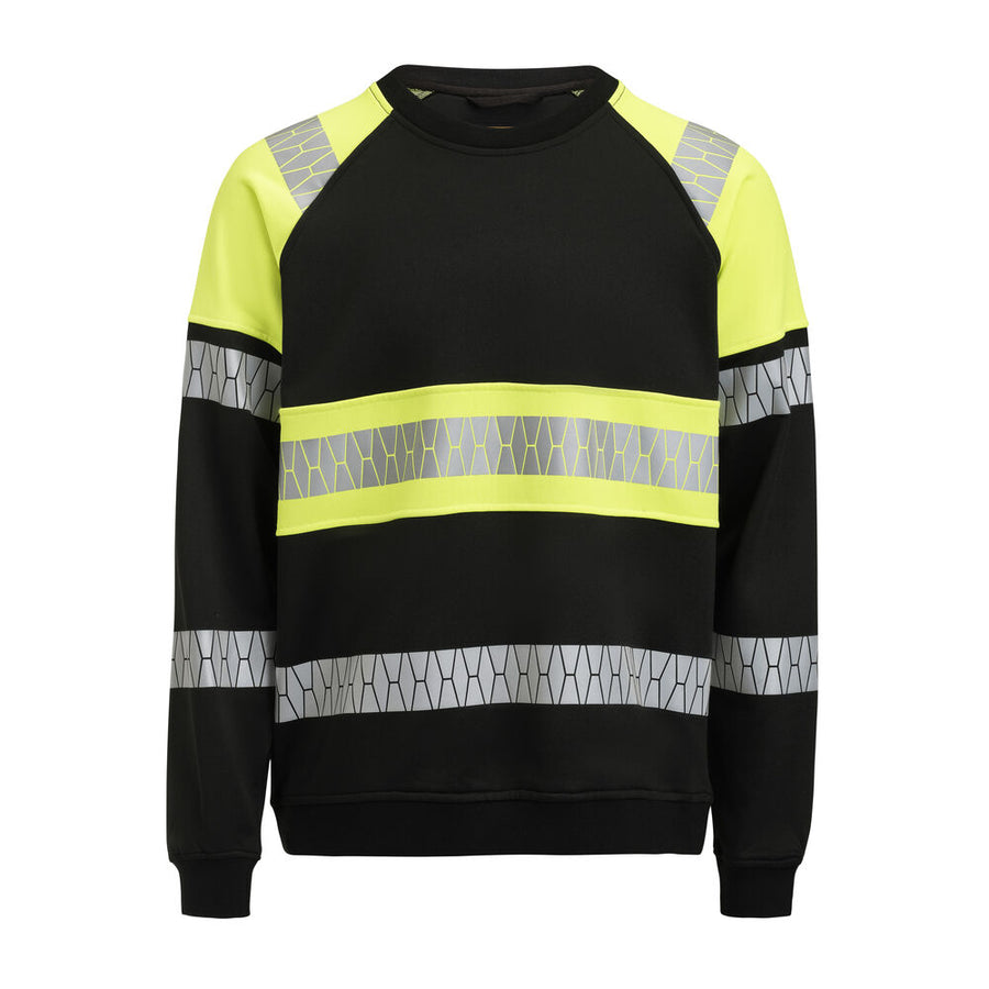 Jobman 5224 Sweatshirt Hi-Vis – Black/Yellow