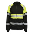 Jobman 5225 Sweatshirt Full-Zip Hi-Vis – Black/Yellow