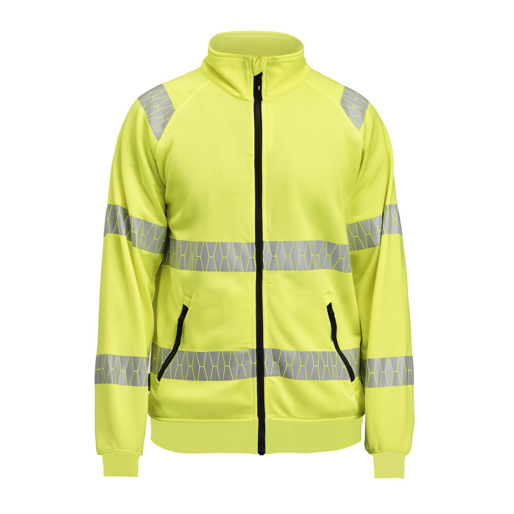 Jobman 5325 Sweatshirt Full-Zip Hi-Vis – Yellow