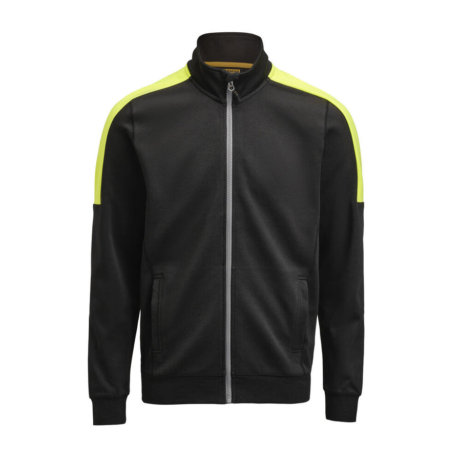 Jobman 5403 Sweatshirt w Full-Zip – Black/Yellow