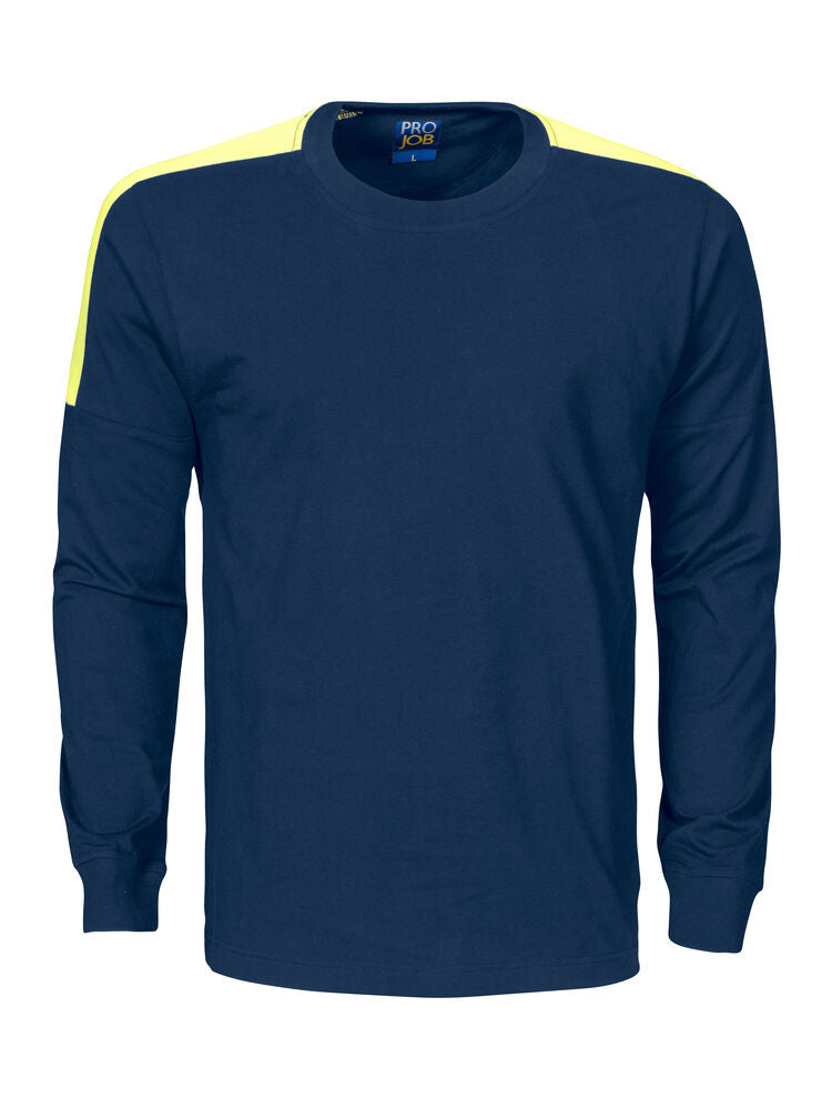 ProJob 2020 T-Shirt med lang arm – Navy/Yellow