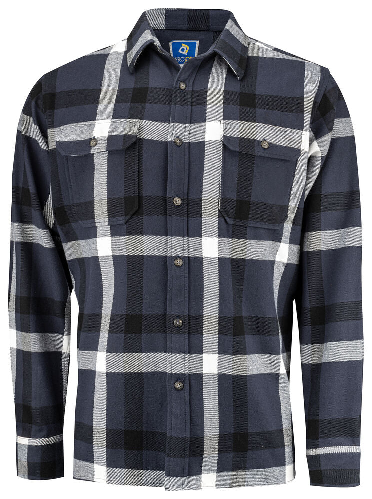 ProJob 5212 Flanellskjorte – Navy Check