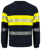 ProJob 6129 Sweatshirt EN ISO 20471 Kl 1 – Gul/Marin