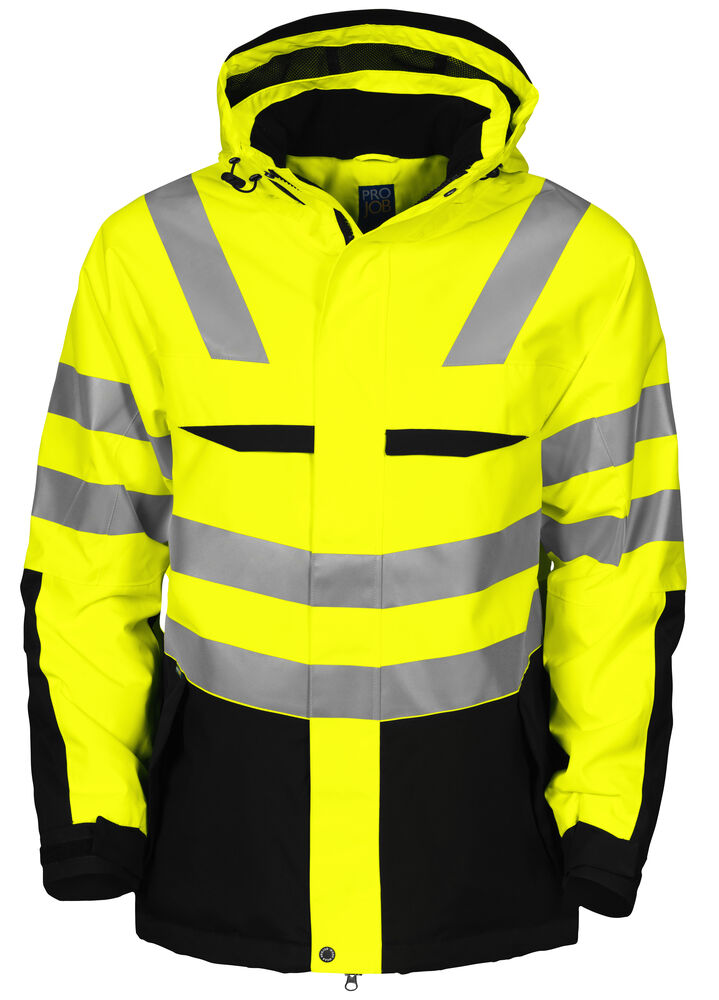 ProJob 6418 funksjonsjakke EN ISO 20471 Kl 3 Fôret – Yellow/Black