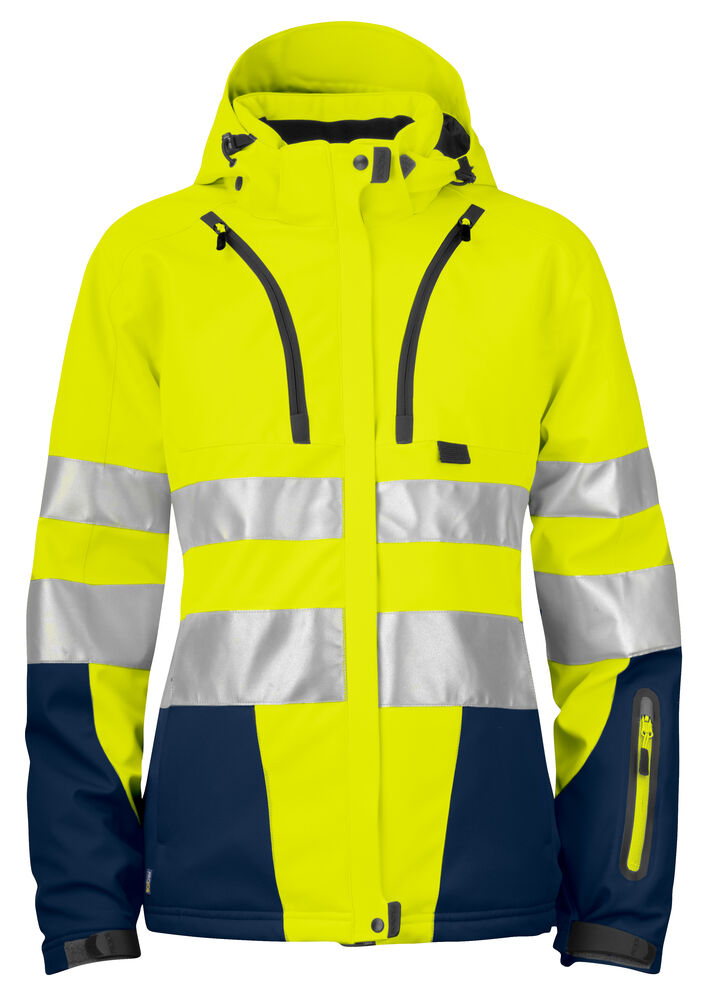 ProJob 6424 Vinterjakke Dame EN ISO 20471 Kl 3/2 – Yellow/Navy