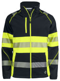 ProJob 6443 Softshelljakke EN ISO 20471 Kl 1 – Yellow/Black