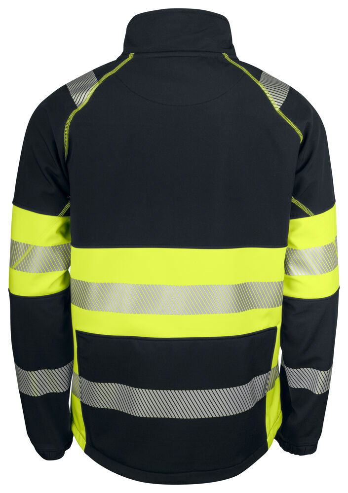 ProJob 6443 Softshelljakke EN ISO 20471 Kl 1 – bakside