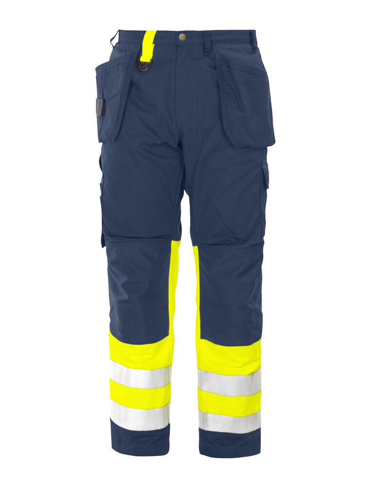 ProJob 6502 Håndverksbukse EN ISO 20471 Kl 1 – Yellow/Navy