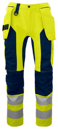 ProJob 6513 Håndverksbukse EN ISO 20471 Kl 2/1 – Yellow/Navy