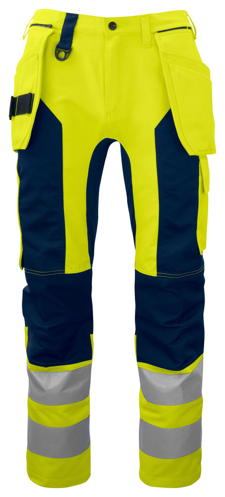ProJob 6513 Håndverksbukse EN ISO 20471 Kl 2/1 – Yellow/Navy