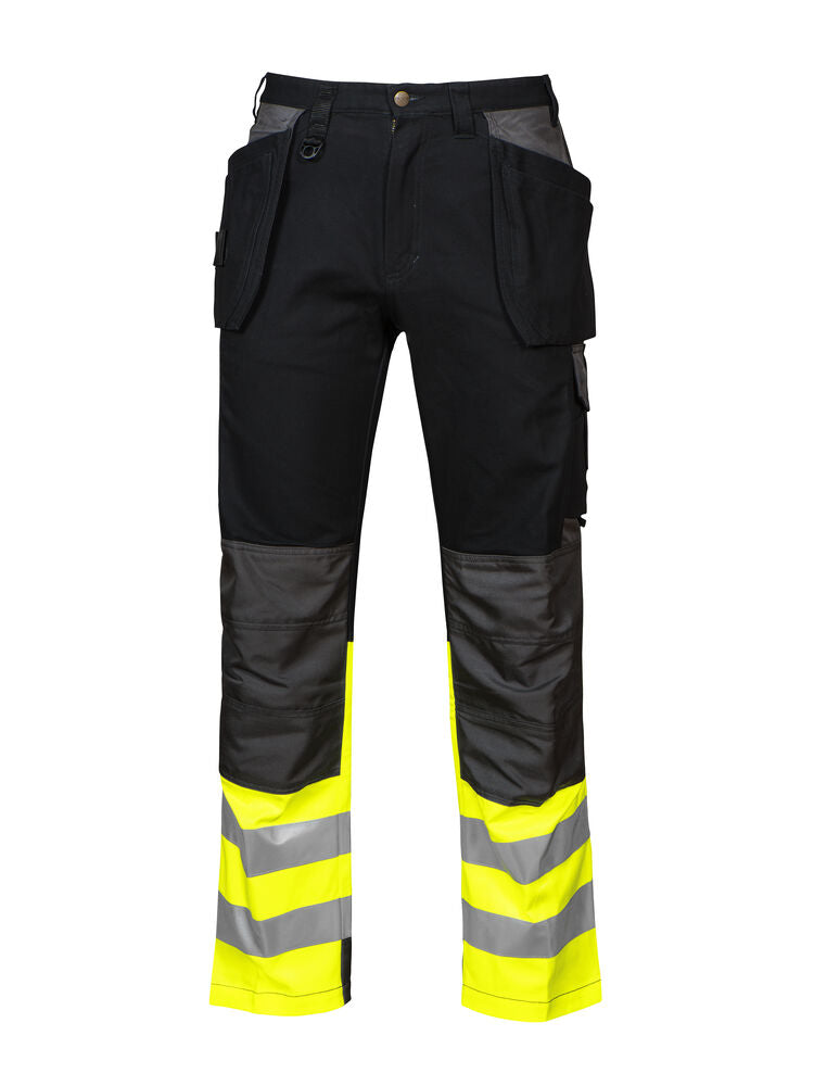 ProJob 6522 Håndverksbukse EN ISO 20471 Kl 1 – Yellow/Black