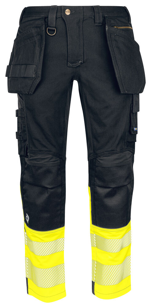 ProJob 6525 Midjebukse Extreme EN ISO 20471 Klasse 1 – Yellow / Black