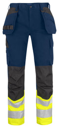 ProJob 6534 Arbeidsbukse EN ISO 20471 Kl 1 – Yellow/Navy