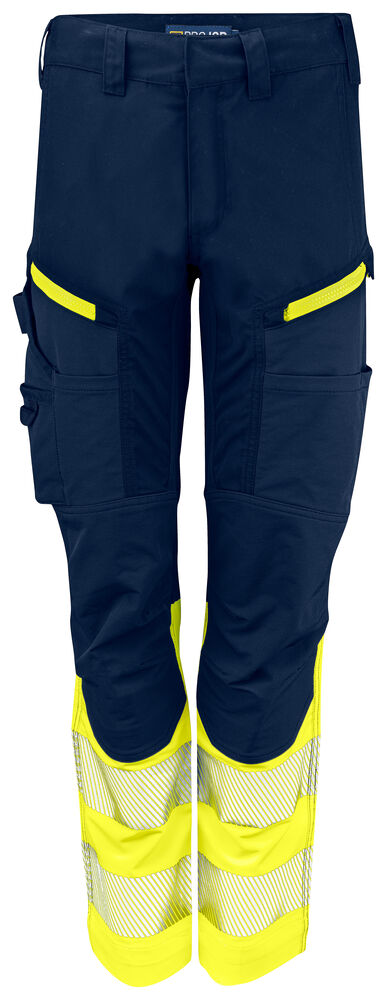 ProJob 6538 Servicebukse Stretch Dame EN ISO 20471 Klasse 1 – Yellow/Navy
