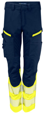 ProJob 6538 Servicebukse Stretch Dame EN ISO 20471 Klasse 1 – Yellow/Navy