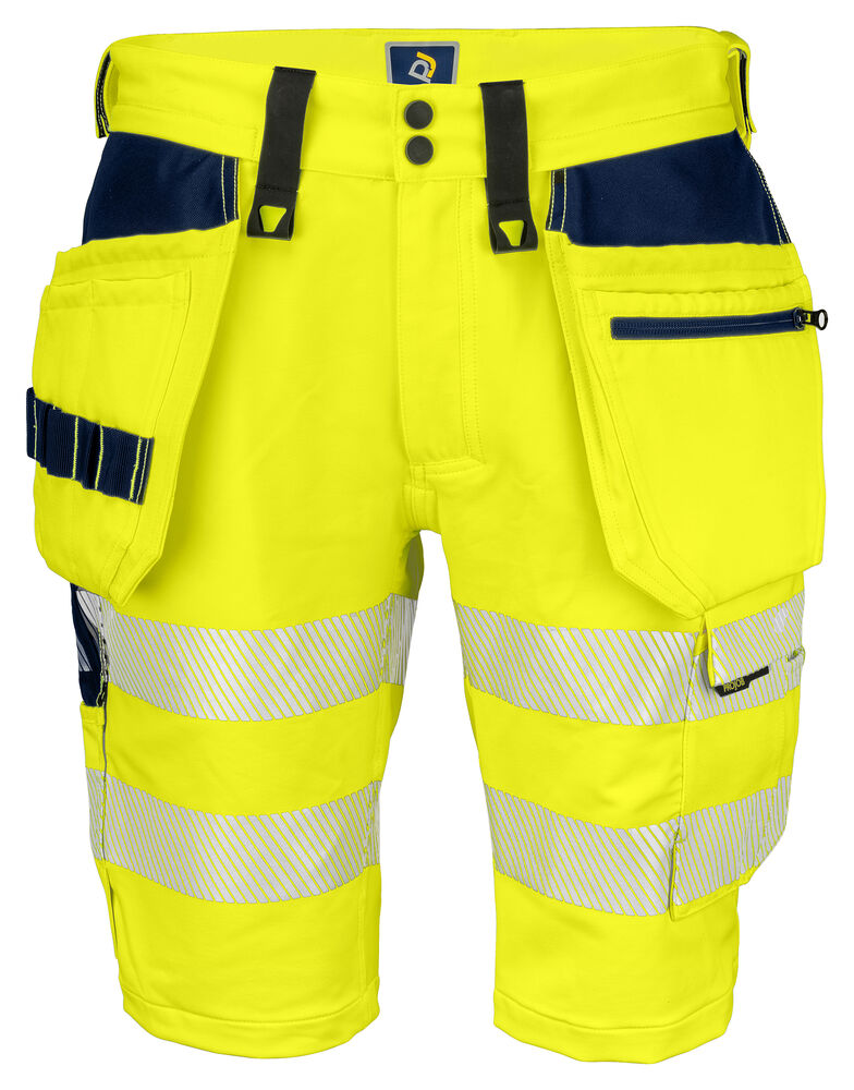 ProJob 6575 Shorts Stretch EN ISO 20471 Kl 2/1 – Yellow/Navy