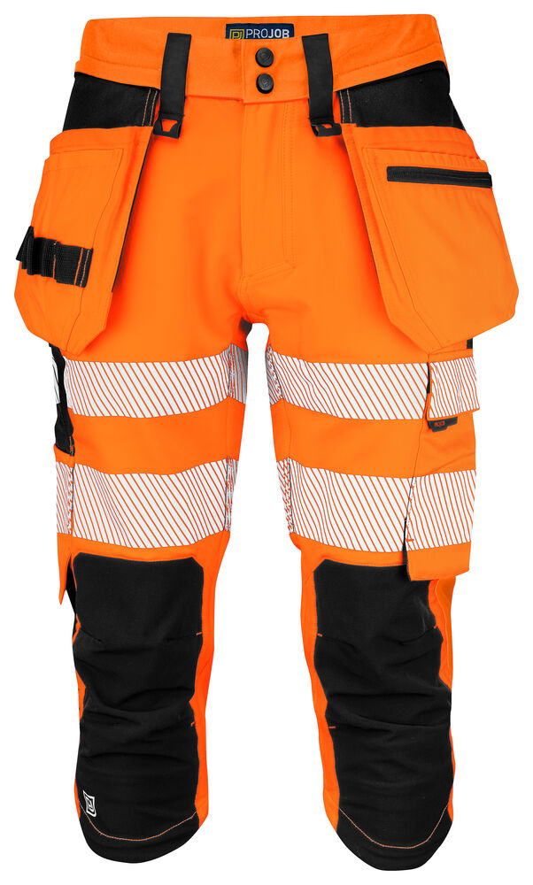 ProJob 6577 Piratbukse EN ISO 20471 Kl 2/1 – Orange/Black