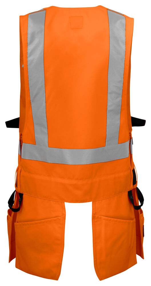 ProJob 6704 Håndverksvest EN ISO 20471 Kl 2 – bakside