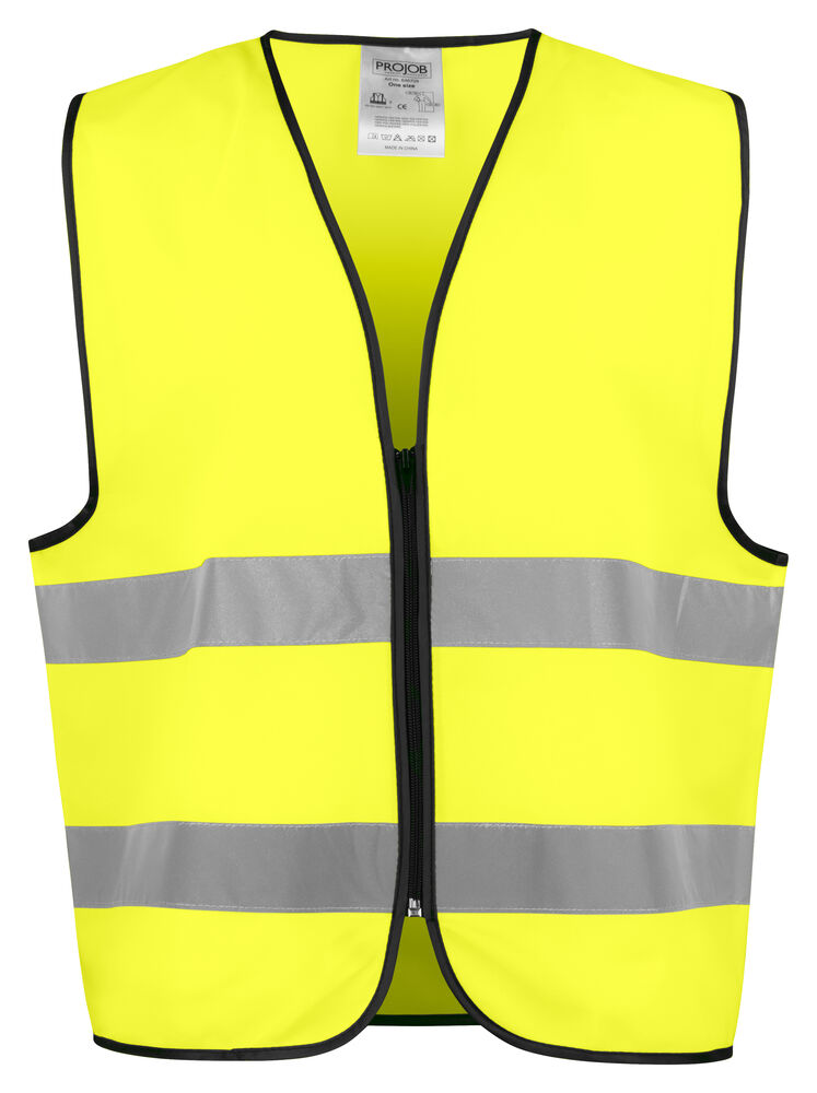 ProJob 6709 Refleksvest EN ISO 20471 Kl 2 – Yellow/Black
