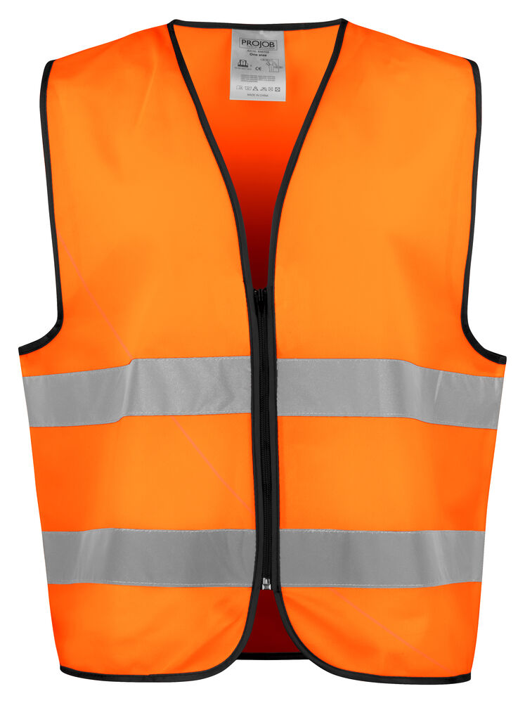 ProJob 6709 Refleksvest EN ISO 20471 Kl 2 – Orange/Black