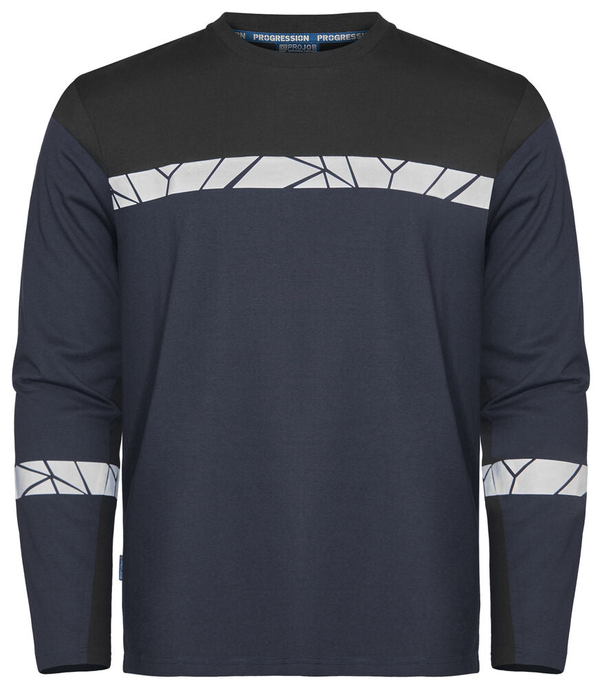 ProJob 7002 Langermet T-skjorte – Navy/Black