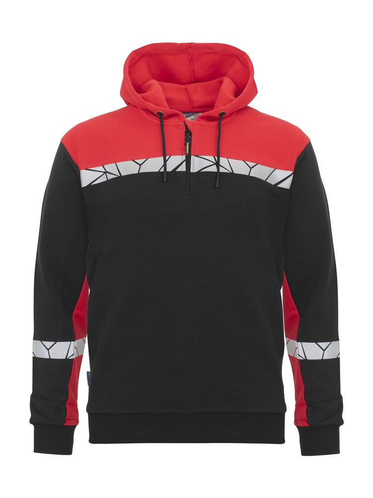 ProJob 7104 Hettegenser 1/2 Zip – Black/Red