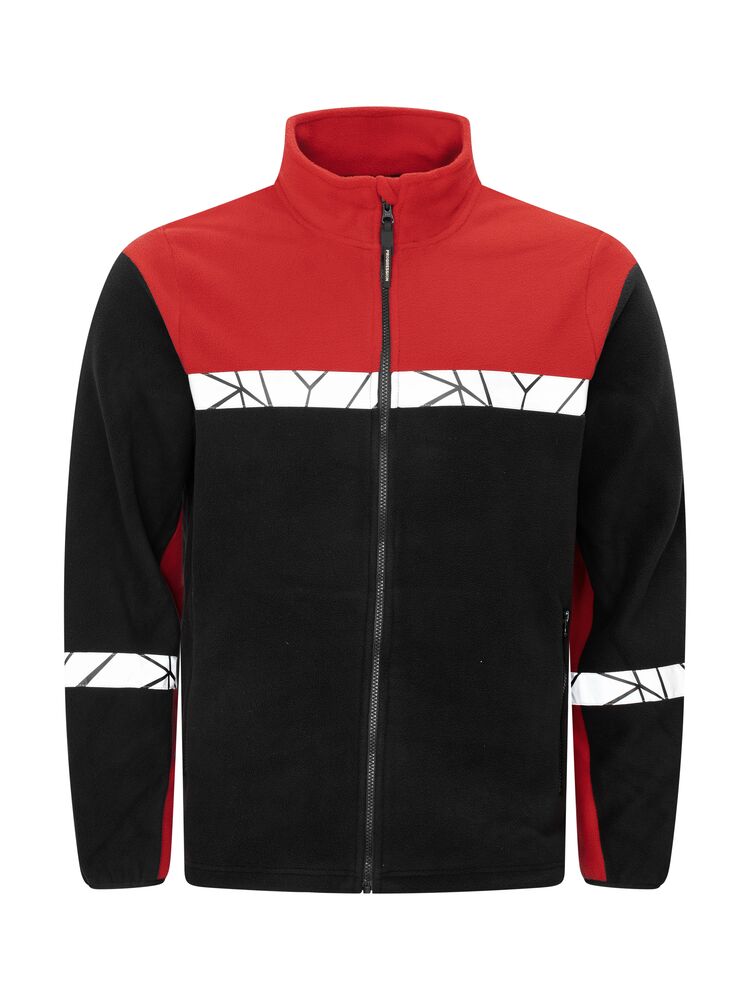 ProJob 7300 Fleecejakke – Black/Red