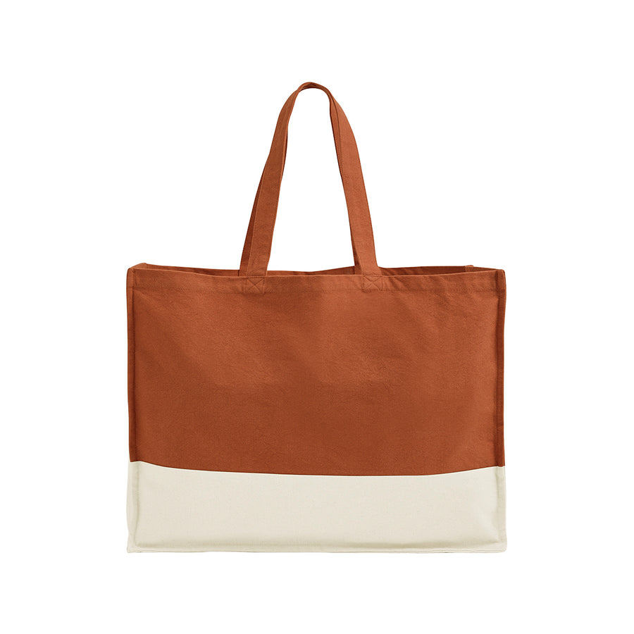 Westford Mill EarthAware® Organic Contrast Shopper – Pumpkin/Natural