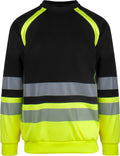 YOU Crossover Crew neck – Sort/Safety Gul