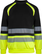 YOU Crossover Crew neck – Sort/Safety Gul