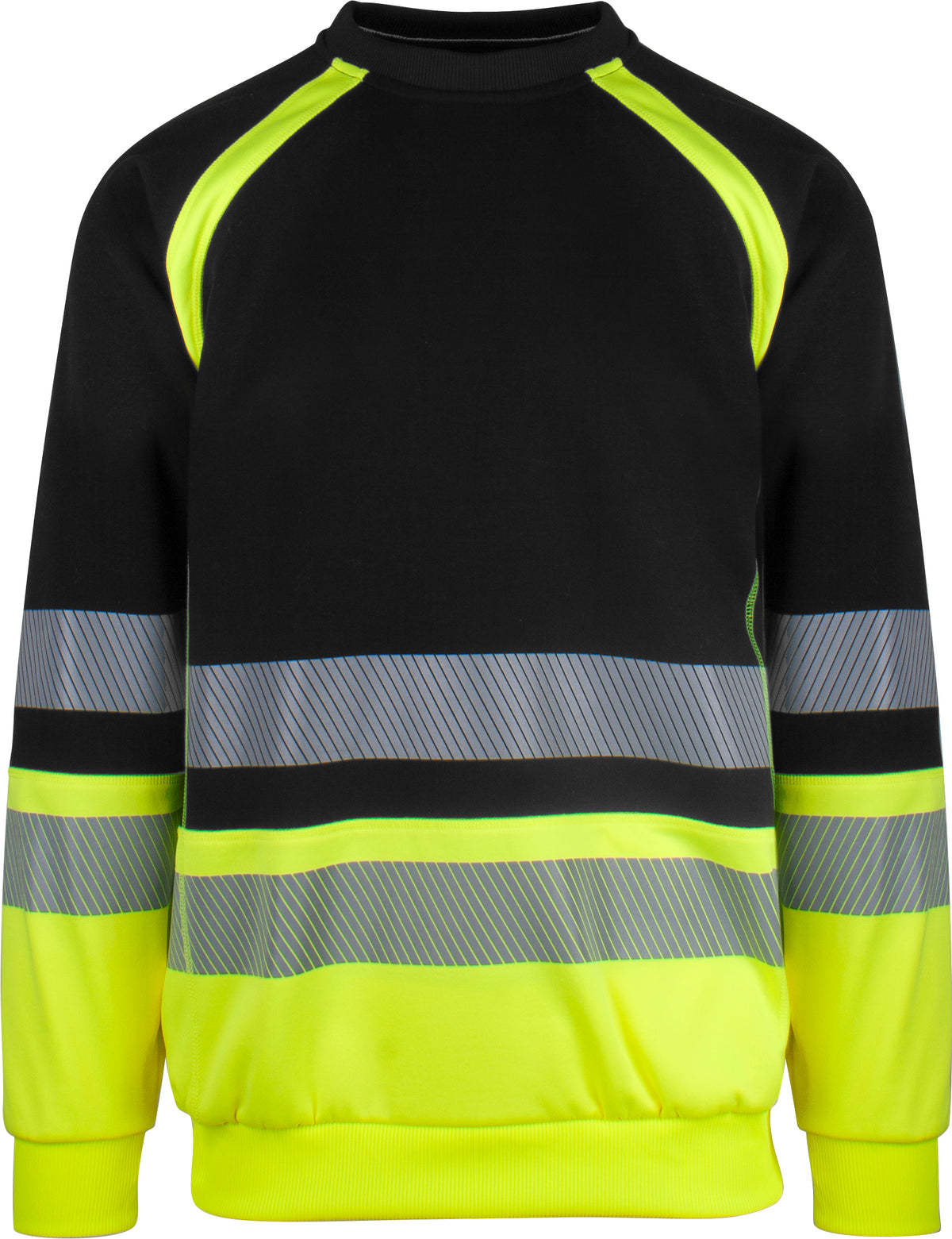 YOU Crossover Crew neck – Sort/Safety Gul